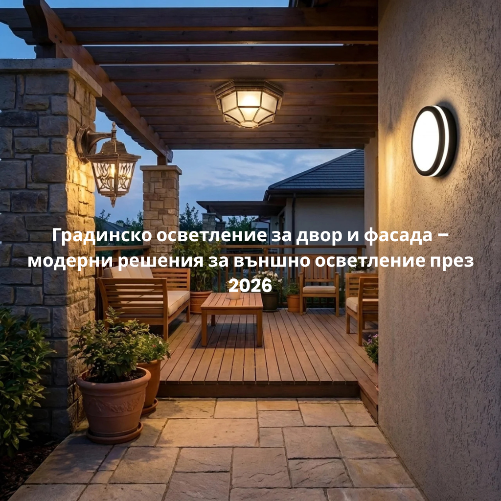Градинско осветление за двор и фасада – модерни решения за външно осветление 