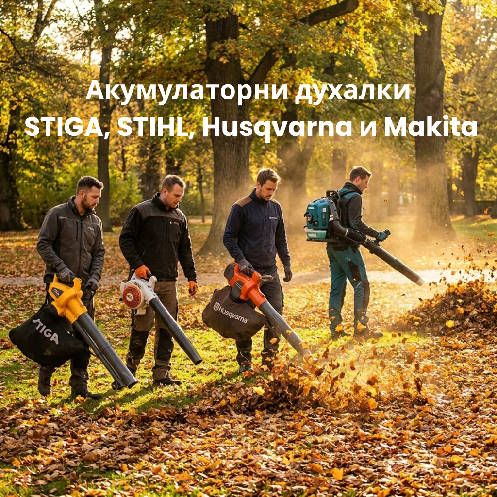 Акумулаторни духалки за листа – цени, сравнение и модели от STIGA, STIHL, Husqvarna и Makita 